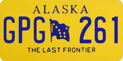 AK license plate GPG261