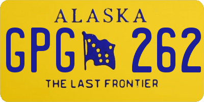 AK license plate GPG262