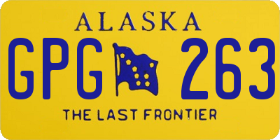 AK license plate GPG263