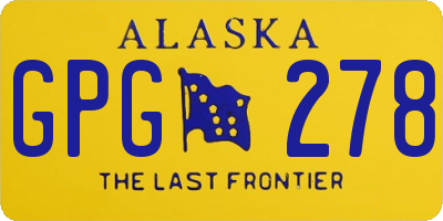 AK license plate GPG278