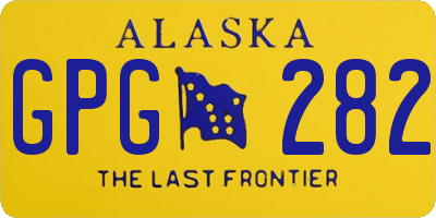 AK license plate GPG282