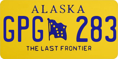 AK license plate GPG283