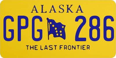 AK license plate GPG286