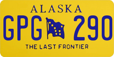 AK license plate GPG290