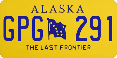 AK license plate GPG291