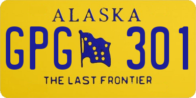 AK license plate GPG301
