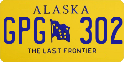 AK license plate GPG302