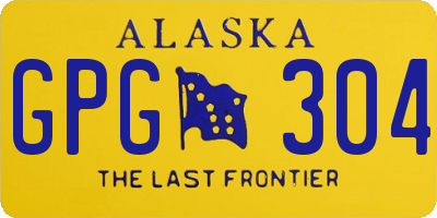 AK license plate GPG304