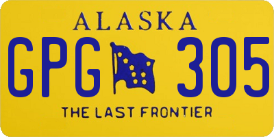 AK license plate GPG305