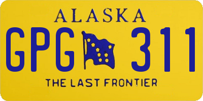 AK license plate GPG311