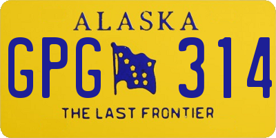 AK license plate GPG314