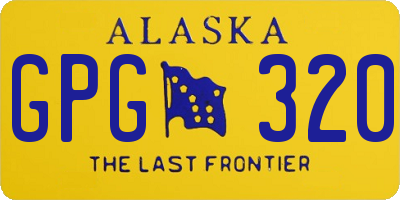 AK license plate GPG320