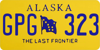 AK license plate GPG323