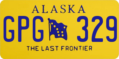 AK license plate GPG329