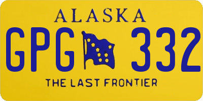 AK license plate GPG332