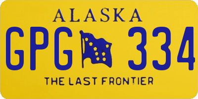 AK license plate GPG334