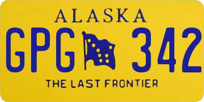 AK license plate GPG342