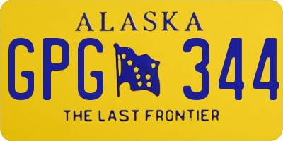 AK license plate GPG344