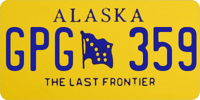 AK license plate GPG359