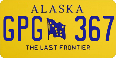 AK license plate GPG367