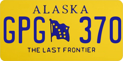 AK license plate GPG370