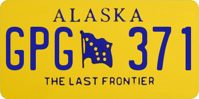 AK license plate GPG371