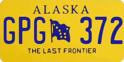 AK license plate GPG372