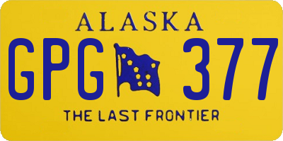AK license plate GPG377