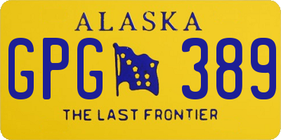 AK license plate GPG389