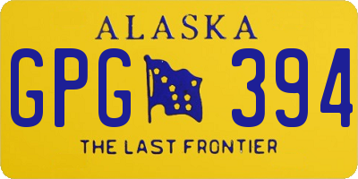 AK license plate GPG394