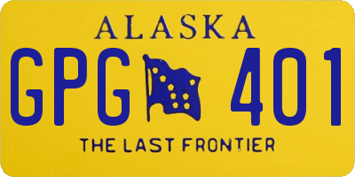 AK license plate GPG401