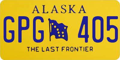 AK license plate GPG405