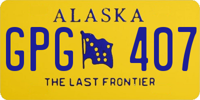 AK license plate GPG407