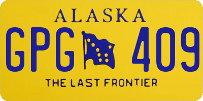 AK license plate GPG409