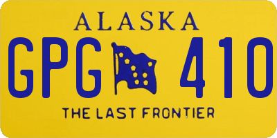 AK license plate GPG410