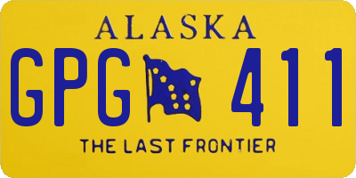 AK license plate GPG411