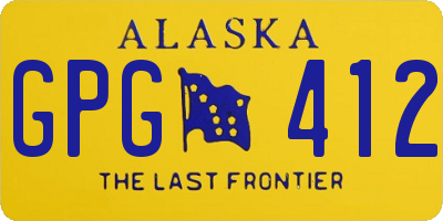 AK license plate GPG412