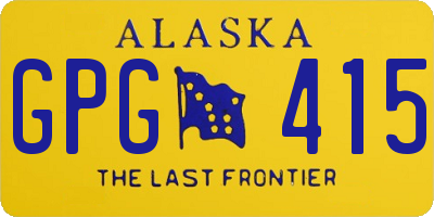 AK license plate GPG415