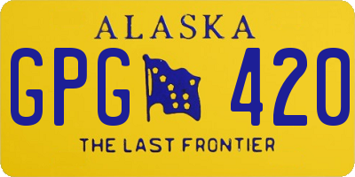 AK license plate GPG420