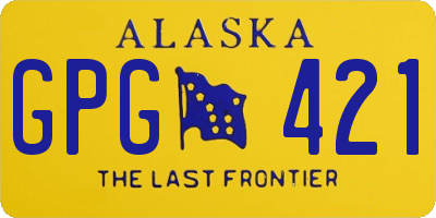 AK license plate GPG421
