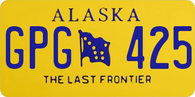 AK license plate GPG425