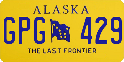 AK license plate GPG429