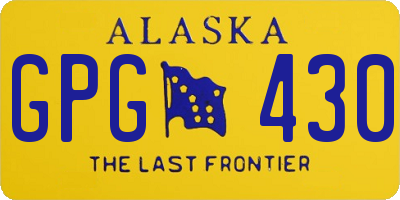 AK license plate GPG430