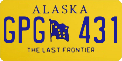 AK license plate GPG431