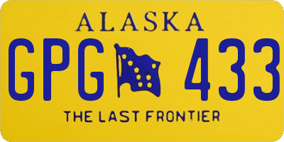 AK license plate GPG433