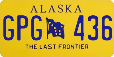 AK license plate GPG436