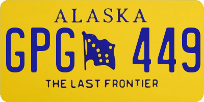 AK license plate GPG449