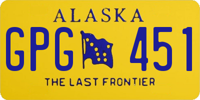 AK license plate GPG451