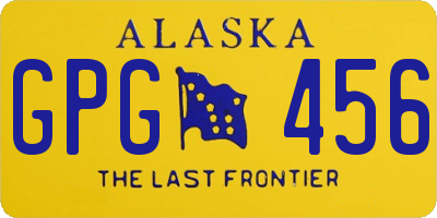 AK license plate GPG456