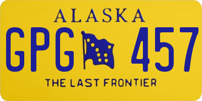 AK license plate GPG457